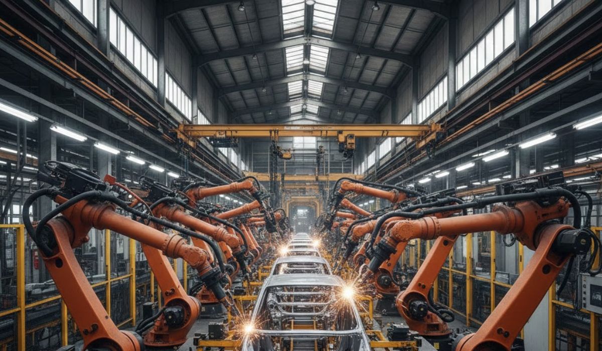 robotic-automation-system-integration-production-line robotic automation system integration in a manufacturing production line