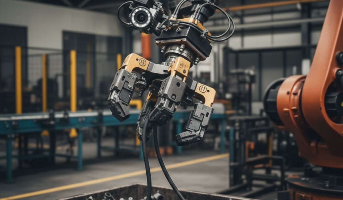 robotic gripper and end effector controlling cycle time in automation system