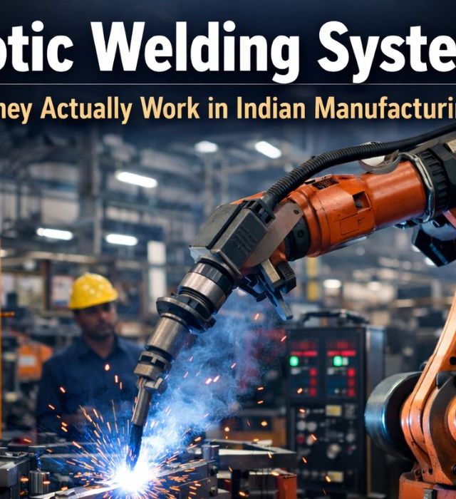 Robotic Welding Systems in Industrial Manufacturing Robotic welding system operating on an industrial shop floor with automated arc welding process