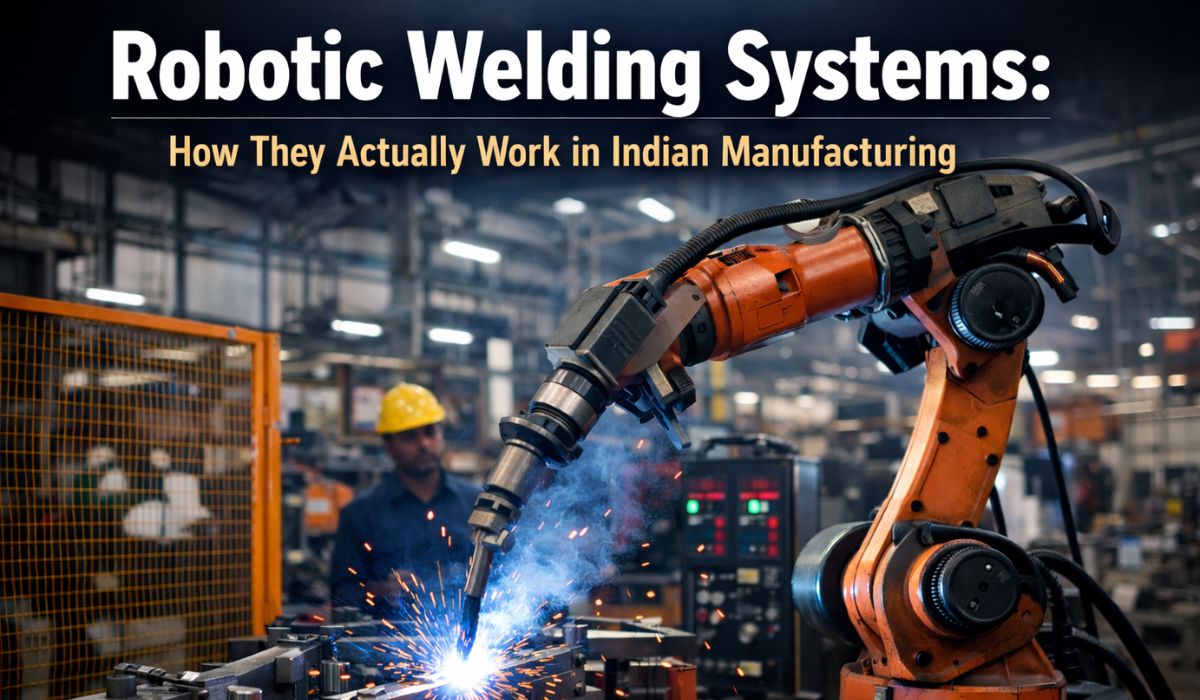 Robotic Welding Systems in Industrial Manufacturing Robotic welding system operating on an industrial shop floor with automated arc welding process