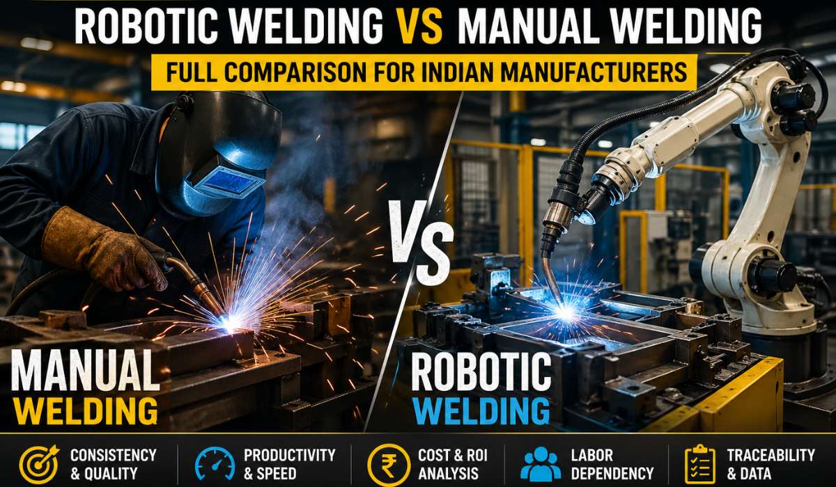 Robotic vs Manual Welding – Full Comparison for Indian Manufacturers Robotic welding vs manual welding comparison in Indian manufacturing industry