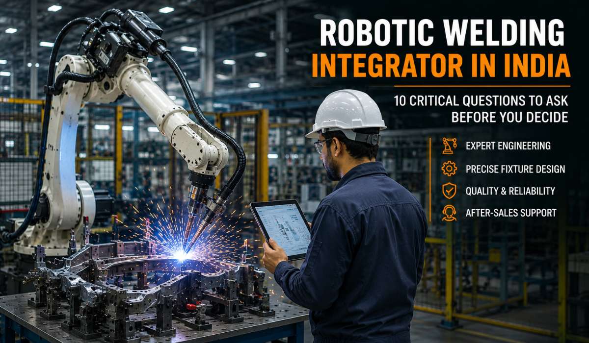 Robotic Welding Integrator in India Engineer evaluating a robotic welding system in an automated manufacturing facility in India