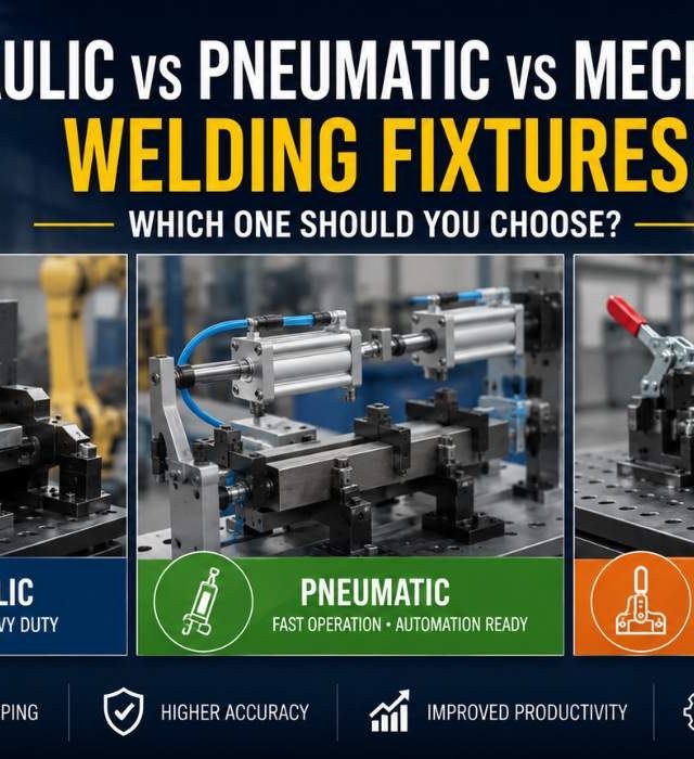 hydraulic-vs-pneumatic-vs-mechanical-welding-fixtures-india Hydraulic, pneumatic, and mechanical welding fixtures compared for robotic welding and industrial manufacturing applications in India.